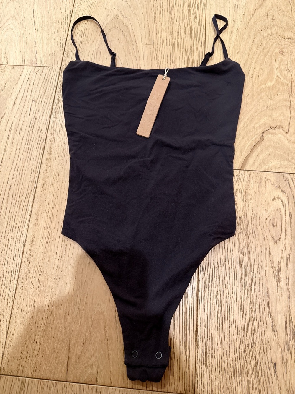 SKIMS Black Adjustable-Strap Bodysuit